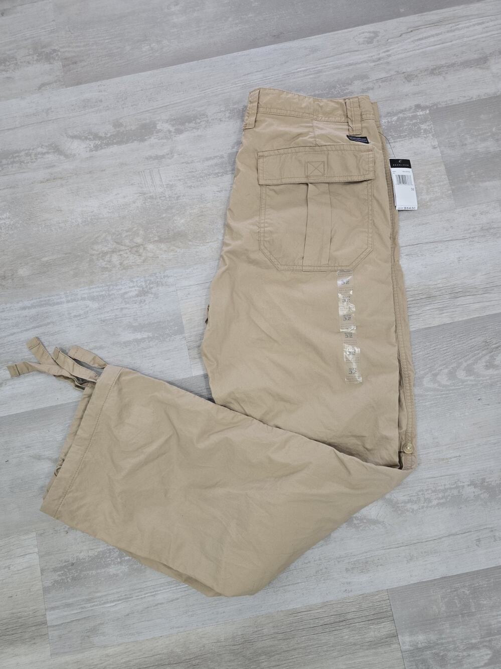 NWT Vintage Sean John Y2K Flight Cargo Pants Travertine Beige Tan Mens Size 32